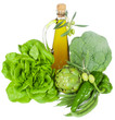 green  vegetables and  olive oil