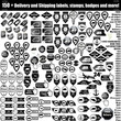 Free delivery and free shipping icon. Huge black set.