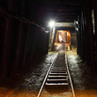 Photo: Mine railway in undergroud. Mine railway in undergroud.