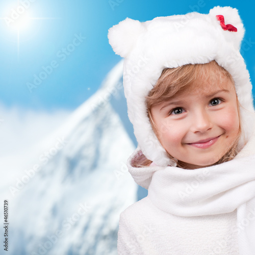 Photo: Winter fun , snow, cute kid at winter time Winter fun , snow, cute kid at winter time