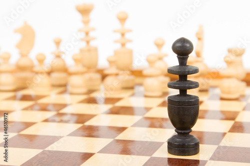 Photo: Black chess bishop isolated Black chess bishop isolated