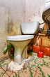 dirty old toilet bowl