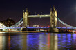Tower Bridge at night, London, UK