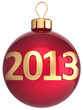 Illustration: Christmas ball 2013 New Year bauble lucky calendar date Christmas ball 2013 New Year bauble lucky calendar date