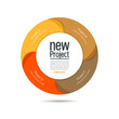 Colorful circular new projects design for business, vector