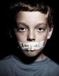Boy begging for help