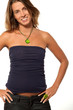 portrait teen sexy girl on white background