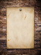Old paper on the wood background