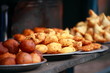 Traditional India food on the street.