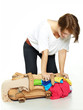 Pretty woman wants to take to many togs for vacation