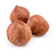 Hazelnuts Isolated on White Background
