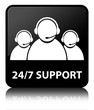 24/7 SUPPORT (customer care team) Black Square Button