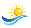 sun and water waves