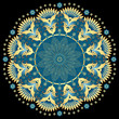 Christmas gold-blue frame