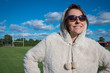 femme sur le terrain de rugby