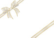 Doppelschleife in beige und gold
