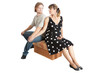 Portrait of a happy young pregnant woman with her husband