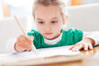 Photo: Girl drawing Girl drawing