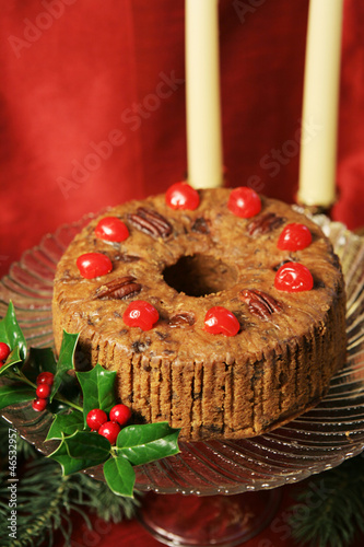Photo: Christmas Fruitcake Still Life Christmas Fruitcake Still Life