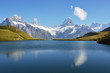 Bachalp lake in Swiss Bernese Alps