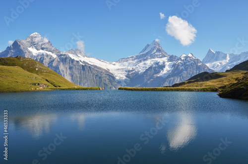 Photo: Bachalp lake in Swiss Bernese Alps Bachalp lake in Swiss Bernese Alps