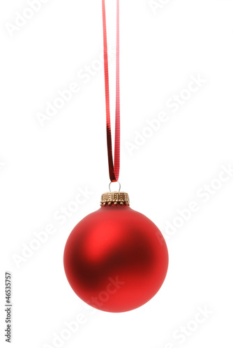 Photo: red Christmas ball red Christmas ball