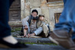 Homeless abandoned family