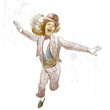 jumping and happy (- full sized hand drawing)