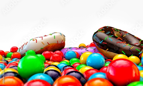 Illustration: donuts and gumballs donuts and gumballs