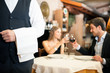 Dinner in a luxury restaurant