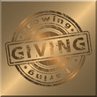 Giving Offering Blessing Background Gold Style