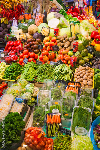Photo: Fruit market in Barcelona, Spain Fruit market in Barcelona, Spain