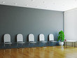 Hall with the chairs near the wall