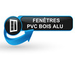 fenêtres pvc bois alu sur bouton web design bleu