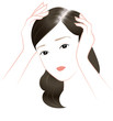 生え際を気にする女性