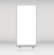 Blank roll up banner display template for designers vector illus