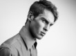 Elegant young handsome man. Studio fashion portrait.