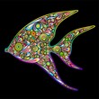 Angel Fish Psychedelic Art Design-Pesce Angelo Psichedelico