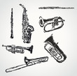 brushed instruments drawn