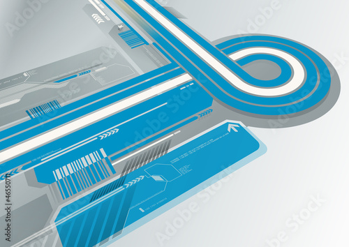 Vector: high tech road background high tech road background