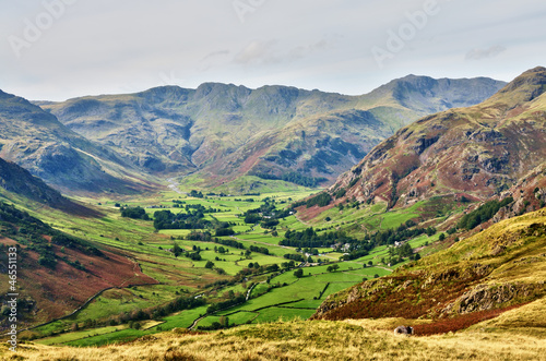 Photo: Langdale, with Bowfell and Crinkle Crags Langdale, with Bowfell and Crinkle Crags