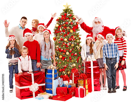 Photo: Group of children with Santa Claus. Group of children with Santa Claus.