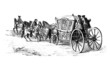 Ancient horse-drawn Coach - end 18th century