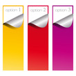 Vector faq labels, three options