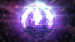 Beautiful Disco Ball Spinning seamless with flares. HD 1080.