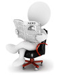 3d white people with a newspaper