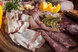 Chopping with typical italian cold cuts