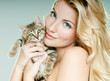 Girl with a kitten