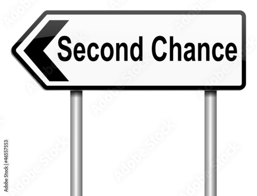 Illustration: Second chance concept. Second chance concept.