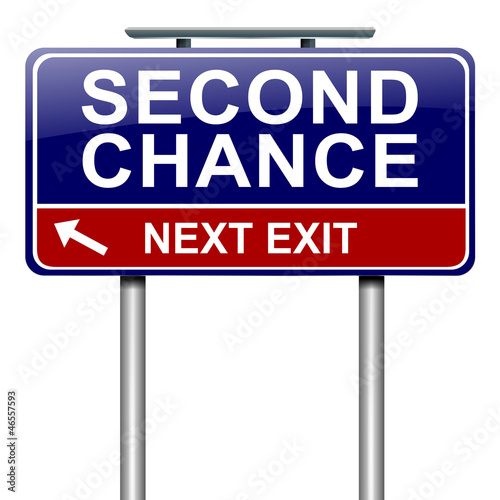 Illustration: Second chance concept. Second chance concept.